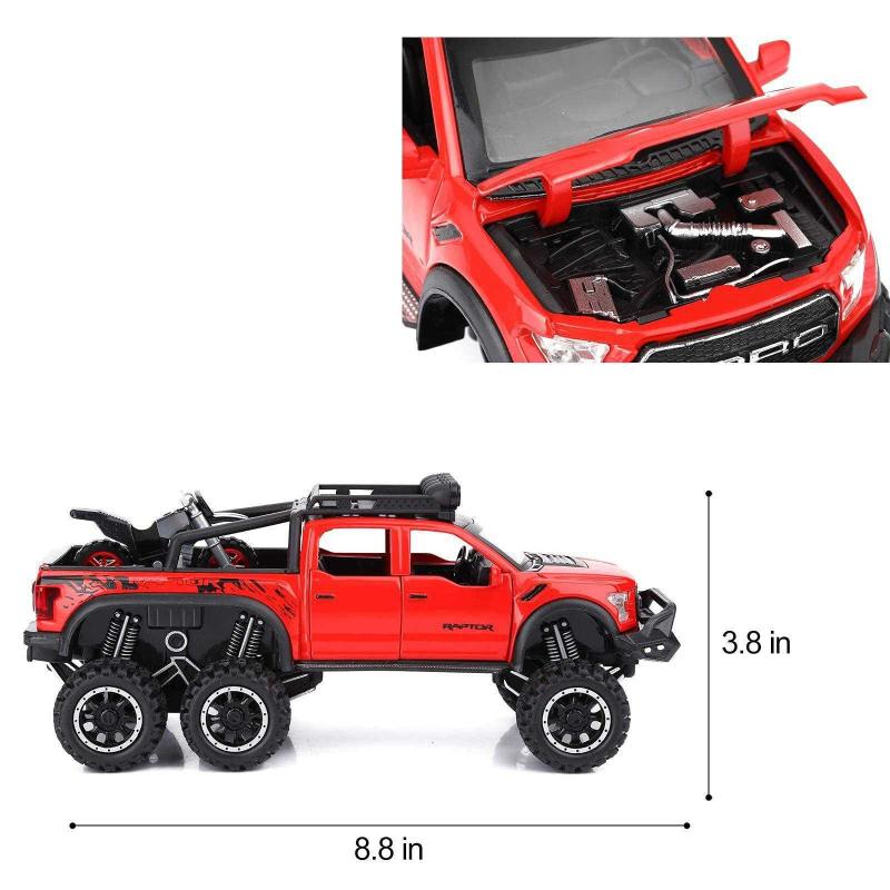 SASBSC Toy Pickup Trucks For Boys F150 Raptor DieCast Metal Model Car ...