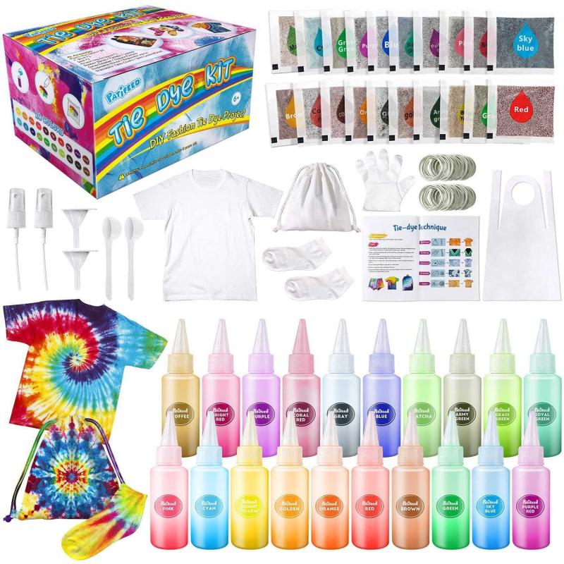 Tie Dye Kit for Kids Adults - Arts and Crafts Toy for Girls & Boys