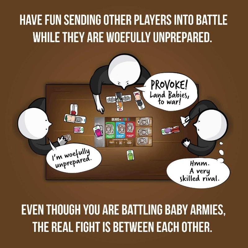 Bears vs Babies by Exploding Kittens - A Monster-Building- Family-Friendly  Party Games - Card Games For Adults, Teens & Kids