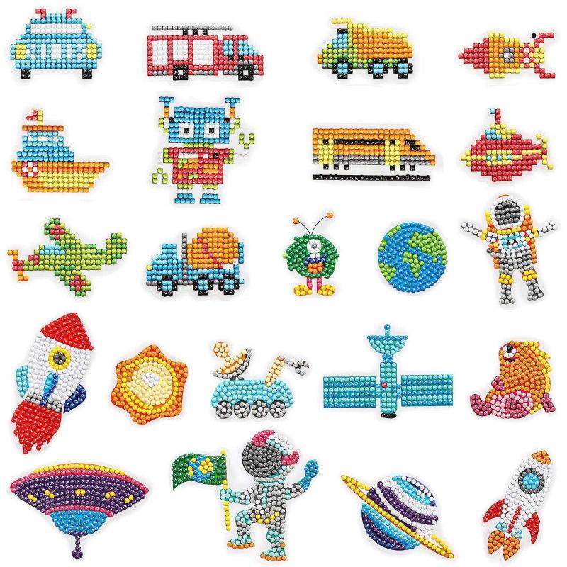 Creative 5D Diamond Painting Stickers Kits for Kids 60 pcs