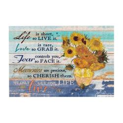 Antika - Fimtise Sunflower Jigsaw Puzzles for Adults and Teenagers Wooden Retro Motivational Sunflower Jigsaw - kitantik - kitaLog
