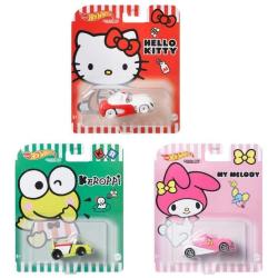 Antika - Hot Wheels Hello Kitty Character Cars Sanrio Set of 3 Diecast Vehicles with My Melody and Kerroppi - kitantik - kitaLog