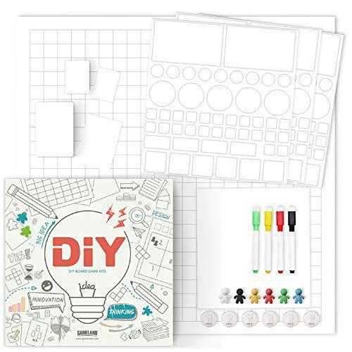  Create Your Own Board Game Set – DIY Kit with Blank