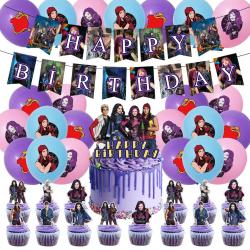 Antika - Descendants Party Supplies Descendant Birthday Party Decoration Include Birthday Banner, Cake Topper - kitantik - kitaLog