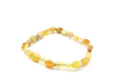 HAKİKİ AMORF KESİM DOĞAL SARI OPAL TAŞI BİLEKLİK 1.KALİTE