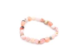 HAKİKİ AMORF KESİM DOĞAL PEMBE OPAL TAŞI BİLEKLİK 1.KALİTE 002