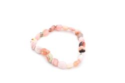 HAKİKİ AMORF KESİM DOĞAL PEMBE OPAL TAŞI BİLEKLİK 1.KALİTE 002