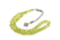 HAKİKİ USTA İŞİ ORİJİNAL ARPA KESİM DOMİNİK DAMLA KEHRİBAR TESBİH 14 GR 1.KALİTE