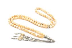 HAKİKİ DOĞAL 99 LUK KAHVERENGİ SEDEF TESBİH 1.KALİTE