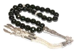 HAKİKİ FASET KESİM YEŞİL YILDIZ TAŞI TESBİH SİTEDE TEK