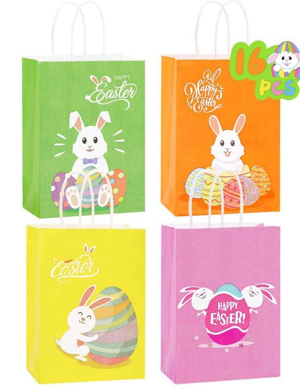 Easter Basket Bags Kids Bunny Tote Bag With Handles For Egg Hunts ...