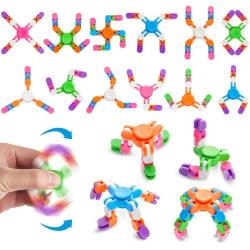 Antika - 12 Pieces Wacky Track Fingertip Spinner Toys, Spiral Twister Wacky Tracks Fidget Toy, Snake Snap Spi - kitantik - kitaLog