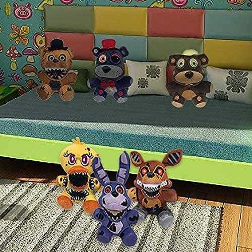  FNAF- Plush- Plush Toys-All Characters (7)- Plush Toys: Spring  Trap, Fox，Bonnie，Withered Foxy(Twisted Freddy) : Toys & Games