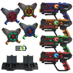 Antika - ArmoGear Rechargeable Laser Tag | Laser Tag Guns & Vests Set of 4 with Digital LED Score Display Ves - kitantik - kitaLog