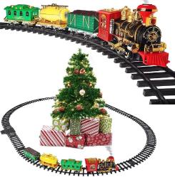 Antika - Prextex Steam Train Toy - Electric Train Set for Kids with Real Smoke, Music, & Lights Xmas Trains - kitantik - kitaLog
