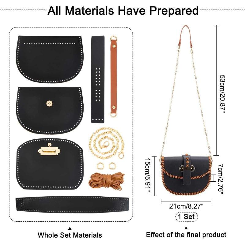 Shop WADORN 15pcs Leather Knitting Crochet Bags Making Kit for