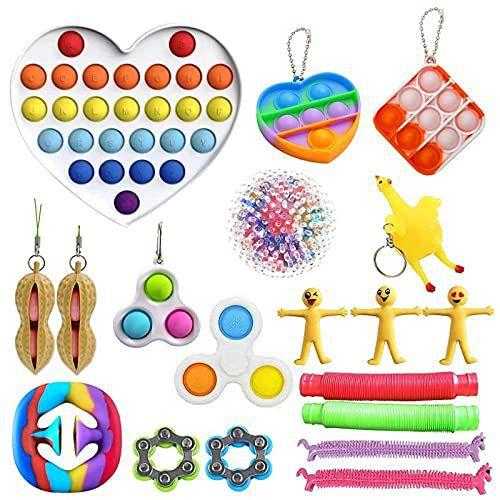 Jawhock 18 Pack Sensory Fidget Toys Set Carvinal Prizes and Christmas Stocking Suffers Perfect for Brithday Party Favors Stress Relief and Anxiety Reduction for Kids 