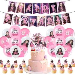 Antika - Demon Slayer Party Supplies, Demon Slayer Birthday Decorations Banner, Cake Topper, Cupcake Toppers, - kitantik - kitaLog