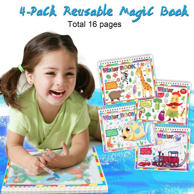 Agfa 1pc Reusable Painting Toy  Water Reveal Coloring Books 