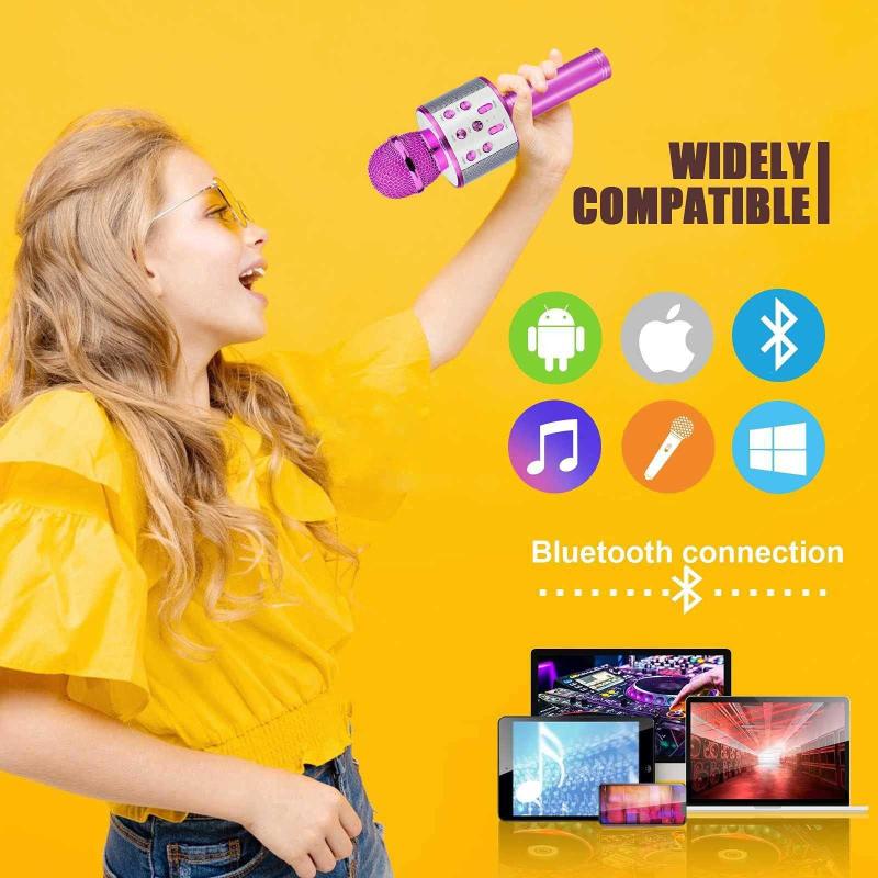 Karaoke Microphone for Kids Visit Toys for Kids for Girls Age 4-12 Interactive Toys for Girls Easter Basket for Teens Age 8 9 10 Dodosky Toys for 5 6 7 8 9 10 Year Old Girls Pink 