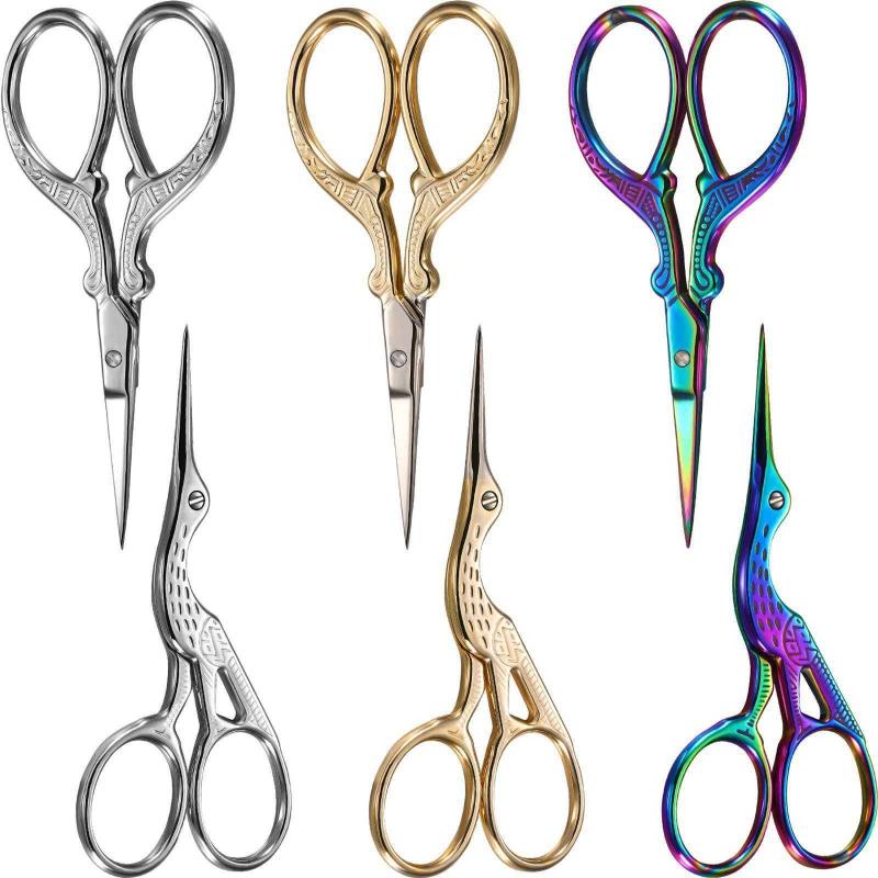 2 Pieces Stork Scissors, Sewing Scissors Stainless Steel Tip Dressmaker  Shears DIY Tools for Embroidery, Craft, Needle Work, Art Work 