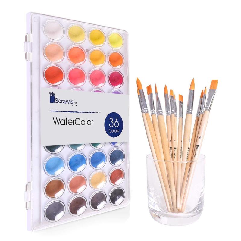 Buy Watercolor Paint Set, Taoree 48-Color Watercolors Cake & a Brush a  Refillable Water Brush Pen, Portable Water Colors Paints Set for Kids  Children Students Adults Beginner Artists Painting Supplies Online at