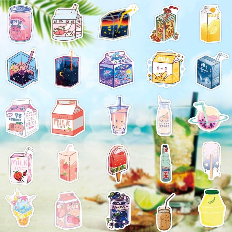 Cute Boba Stickers 52PCS Kawaii Drink Stickers,Aesthetic Stickers,Japanese  Stickers,Boba Stickers,Wa - Antika ve Koleksiyon - kitantik |  #12702207023787