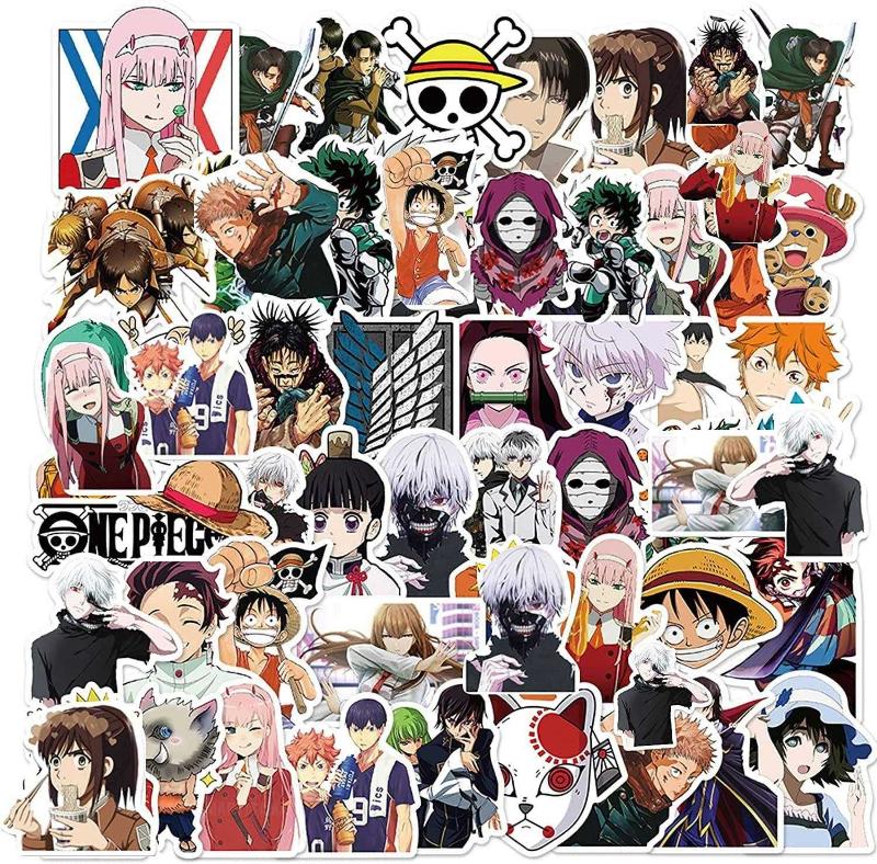 Antika - 50Pcs Japanese Anime Mixed Stickers, Popular Classic