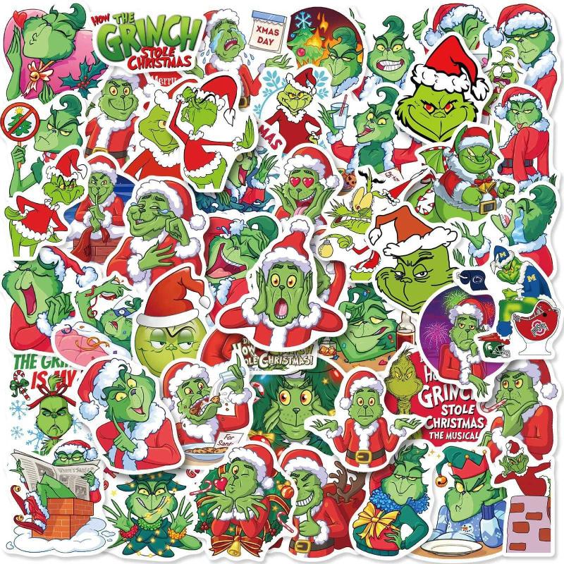 Grinch Christmas Stickers, 50 PCS