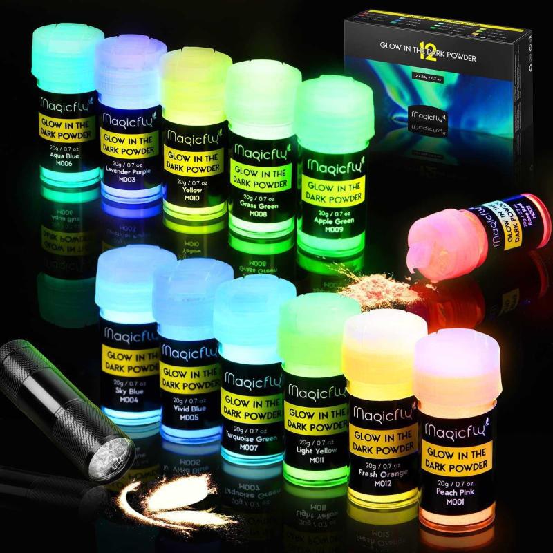 Antika - Magicfly Glow in The Dark Pigment Powder 12 Colors with