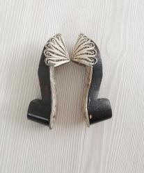 1 Çift Eski Telkari Terlik - Küçük Boy Telkari Takunya no5