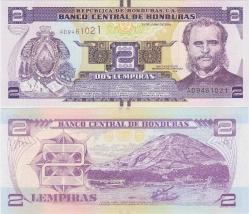 HONDURAS 2 LEMPİRA 2014 ÇİL KONDİSYON.