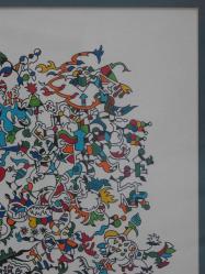 guaj boya ile yapılmış orijinal tablo