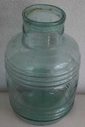 Antika - ESKİ BAKKAL ŞEKER VEYA KURABİYE KAVANOZU YEŞİL CAM KAVANOZ KAPAKSIZ ATÖLYE İŞİ EL YAPIMI CAM BOY 31 CM AĞIZ ÇAPI 10 CM - kitantik - kitaLog