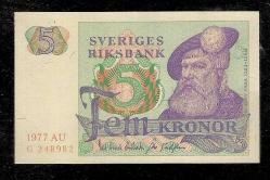 ** İSVEÇ ( 5 * KRONOR ) 1977 - ÇİL