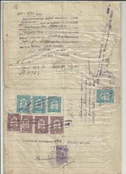 4 NİSAN 1933 ATİNA PİRE BAŞKONSOLOSLUĞU ONAYLI BOL FİSKAL PULLU EVRAK...