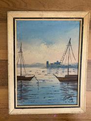 Antika - Eski  tablo Ayla Görgün imzalı 1993 - kitantik - kitaLog