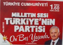 2016 PORTFÖY AK PARTİNİN KURULUŞUNUN 15. YILI (PUL 2adet+FDC 1adet)