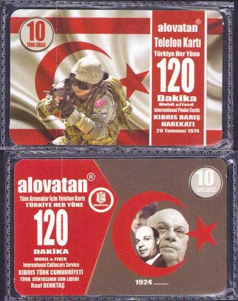 K = KOLEKSYON AMALI * KUZEY KIBRIS GSM KARTI - ALO VATAN * 120 +120  DAKKA ( AMBALAJINDA * 2. Li LOT ) SIFIR - Efemera - kitantik |  #11782208000100