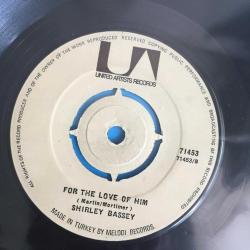 Shirley Bassey / Love Story - For the Love of Him / Turkey 1971 / 45'lik / *Soundtrack, Pop*