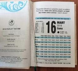 ENDERUN 2018 FAZİLET TAKVİMİ