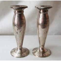 VİNTAGE GÜMÜŞ KaPLaMa AVRUPA ŞAMDANLAR..Çift