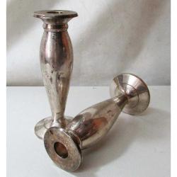 VİNTAGE GÜMÜŞ KaPLaMa AVRUPA ŞAMDANLAR..Çift