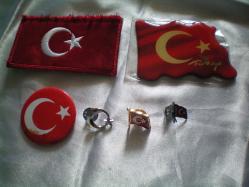 TÜRK BAYRAĞI ROZET MAGNET KUMAŞ BAYRAK LOTU 6 ÇEŞİT