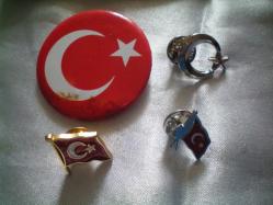 TÜRK BAYRAĞI ROZET MAGNET KUMAŞ BAYRAK LOTU 6 ÇEŞİT