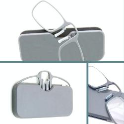 OMENİV'DEN İMAJ GÖZLÜĞÜ CEP TELEFONU KILIFI İÇİN BURUN UCU GÖZLÜK DİKDÖRTGEN GRİ