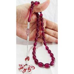 KaZaZLı ÖZEL RenK SIKMA ATEŞİ KEHRİBAR 33 Lük TESBİH......8x12mm