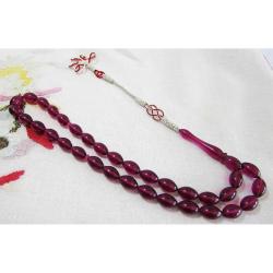 KaZaZLı ÖZEL RenK SIKMA ATEŞİ KEHRİBAR 33 Lük TESBİH......8x12mm