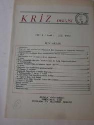 KRİZ Dergisi Sayı 1 - 2, 1992-1993