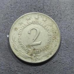 P32---1972 YUGOSLAVYA MADENİ PARA--2 DİNAR